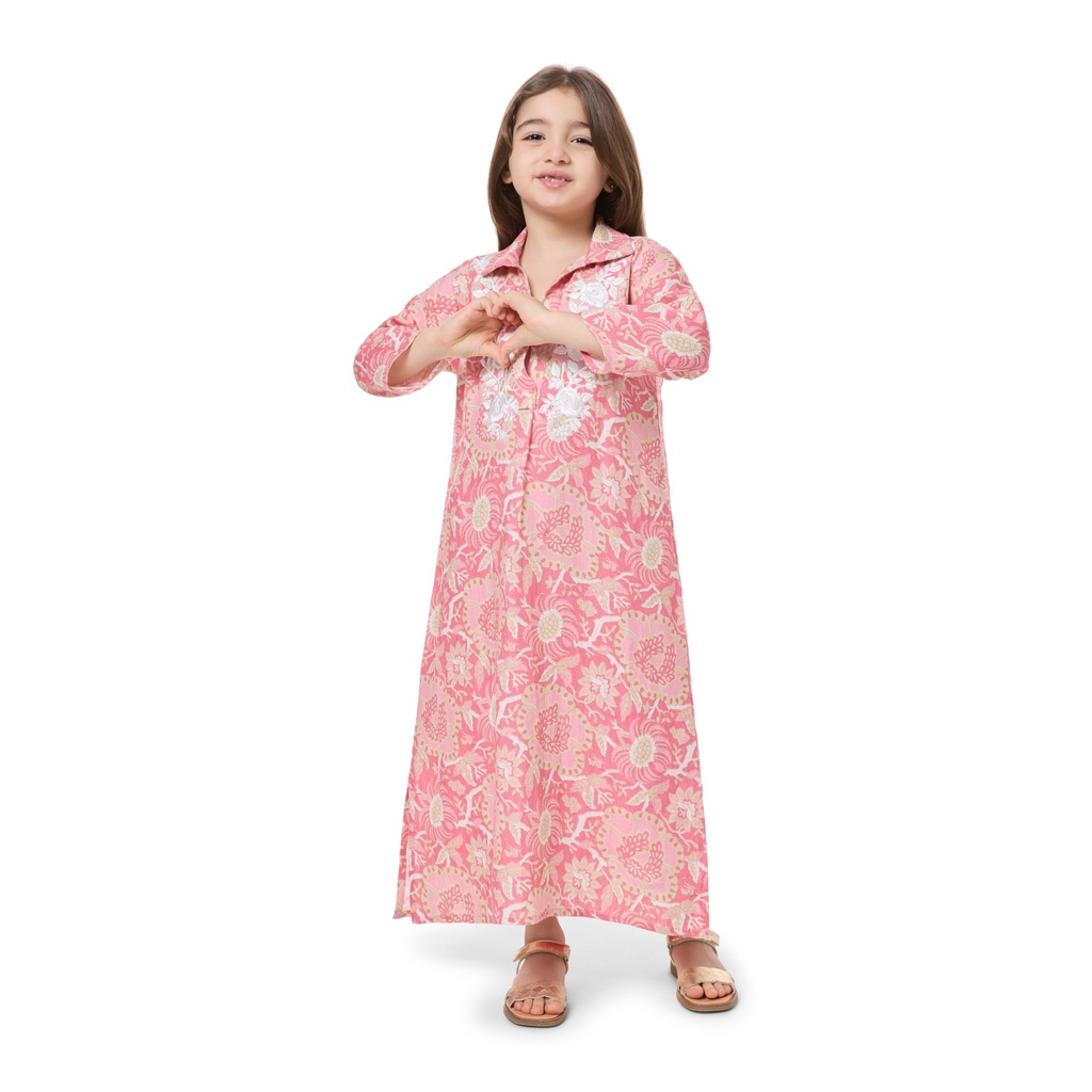 Coral Whispers Kids Dress