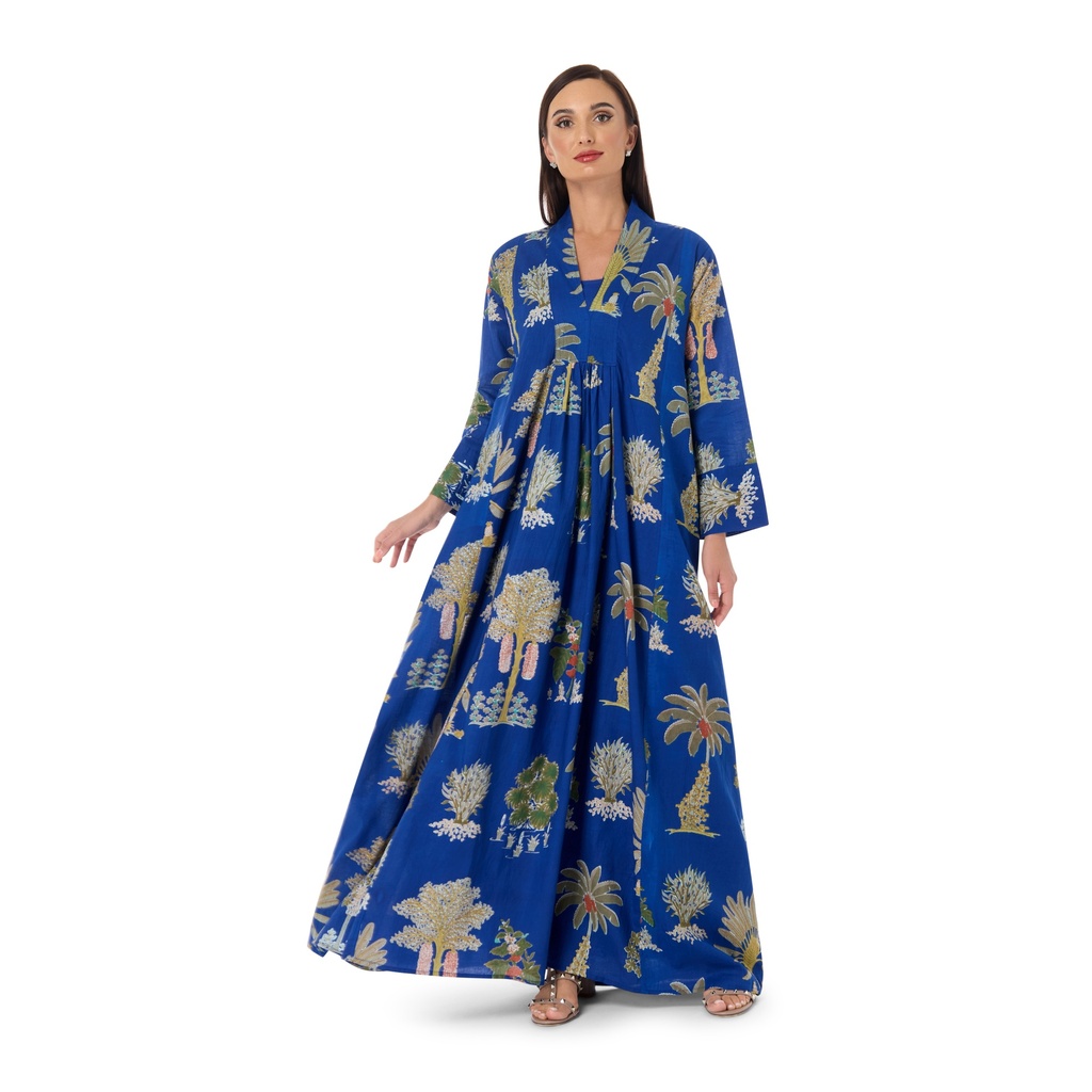 Blue Palm Dress