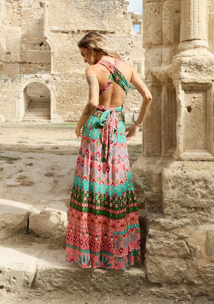 Goa Pink Multi  Dress