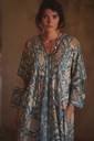 Suzanne Blue Pleat Dress