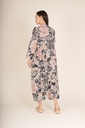 Block Taupe Pleat Dress