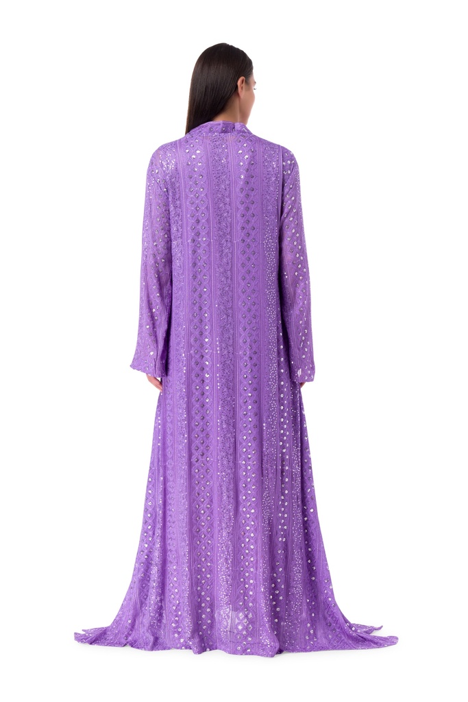 Flattering Lavender Chiffon Dress