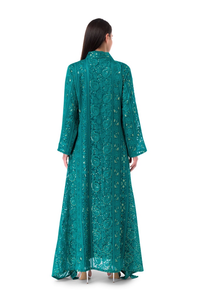 Emerald Green Chiffon Dress