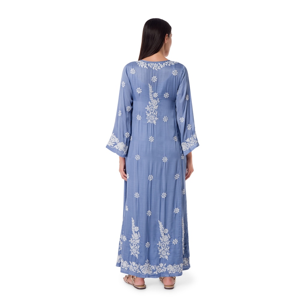 Silken Embroidered Dress