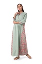 Sage Serenade Embroidered Dress