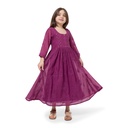 Maroon Mokaish Kids Dress