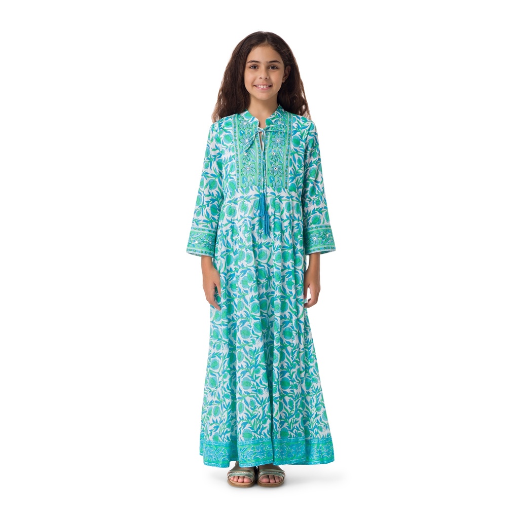 Aqua Meadows Kids Dress