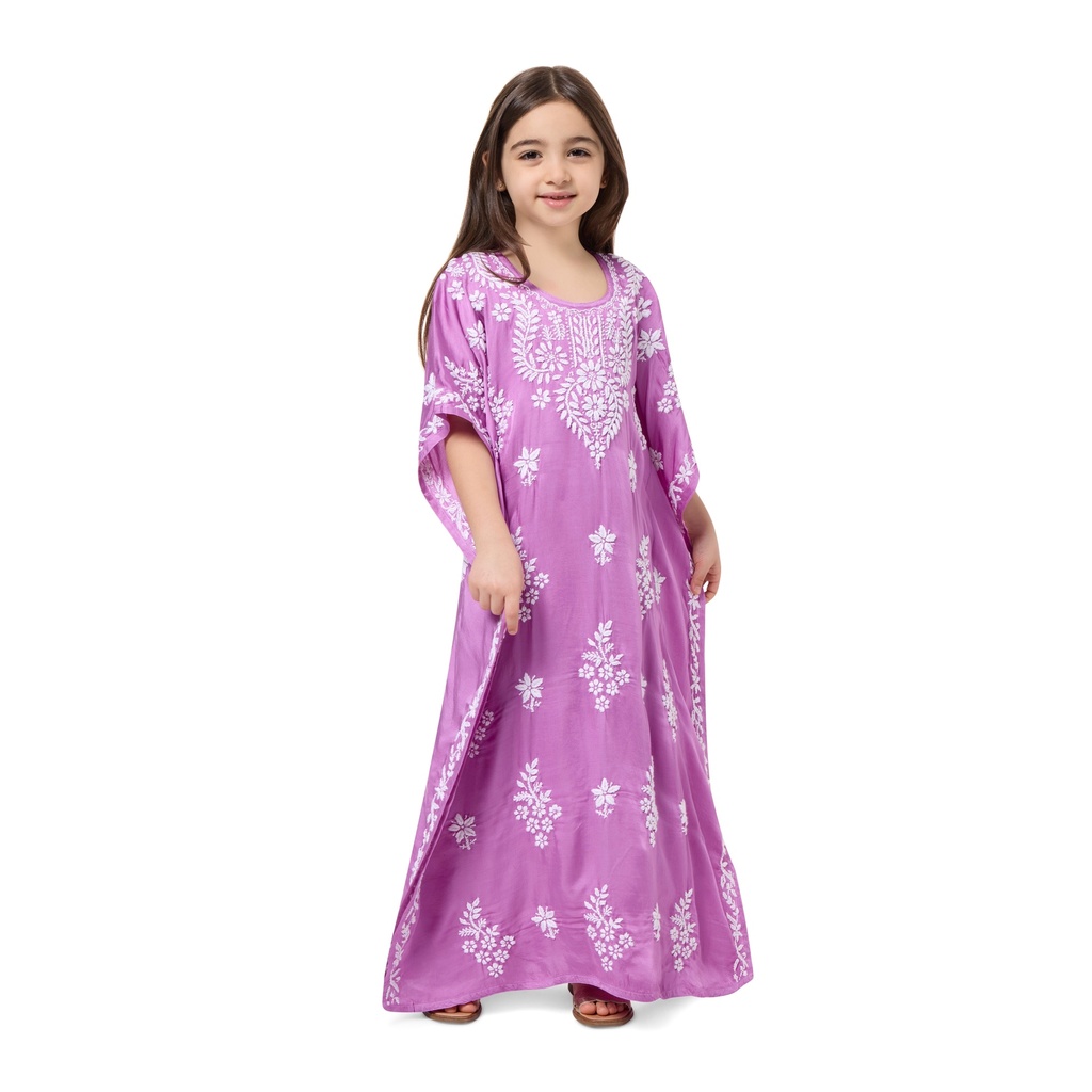 Lavender Kaftan Kids Dress