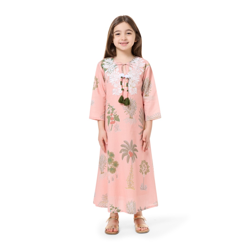 Peachy Tropics Kids Dress