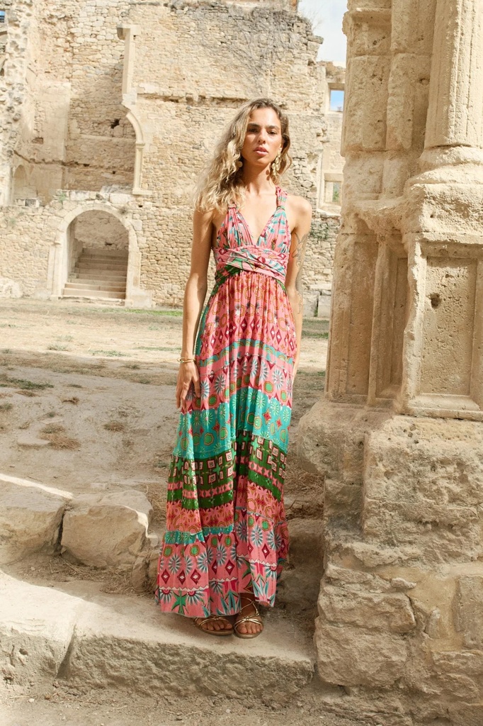 Goa Pink Multi  Dress