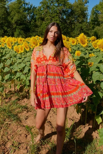 Mauricio Orange Short Dress