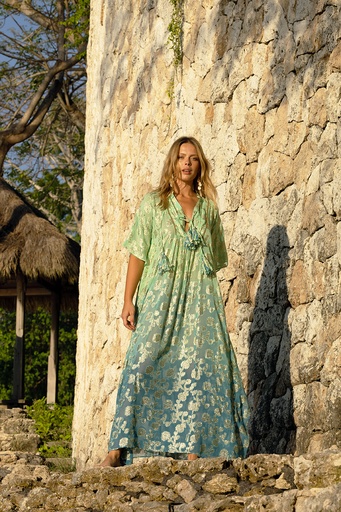 [00033670] Phoebe Green Kaftan