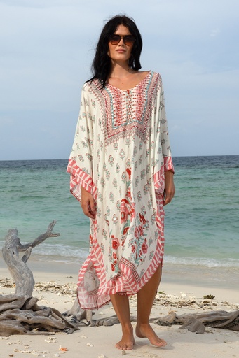 [00033673] Tula White Kaftan