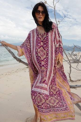 [00033674] Tia Purple Kaftan