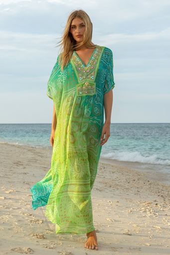 [00033675] Tessa Green Kaftan